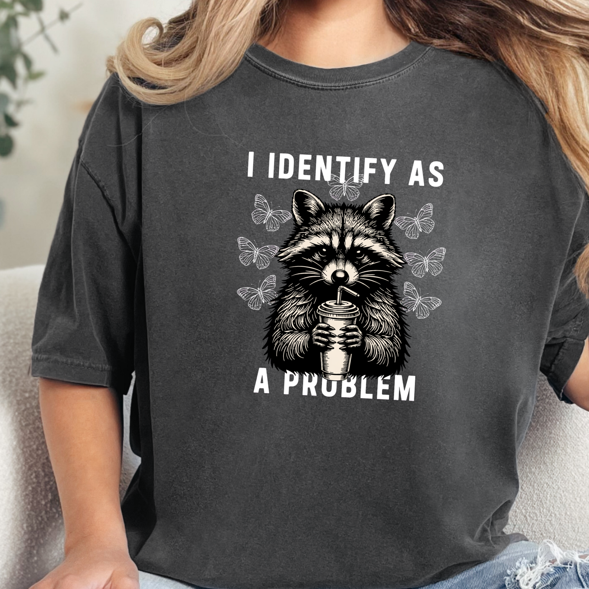 I Identify As A Problem Graphic Tee - Pepper