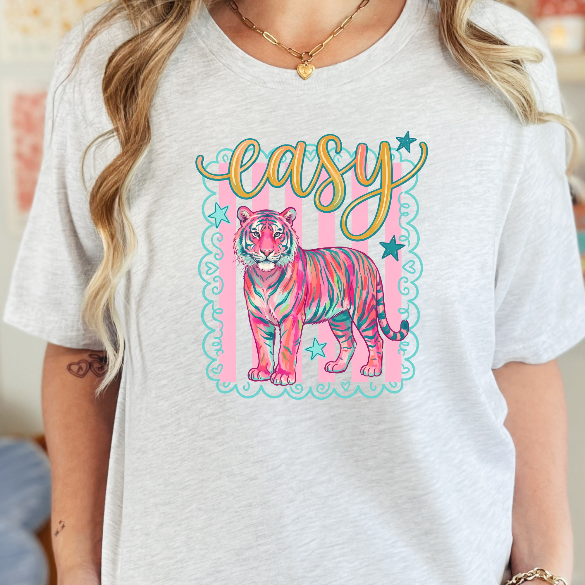 Easy Tiger Graphic Tee - Ash Tee