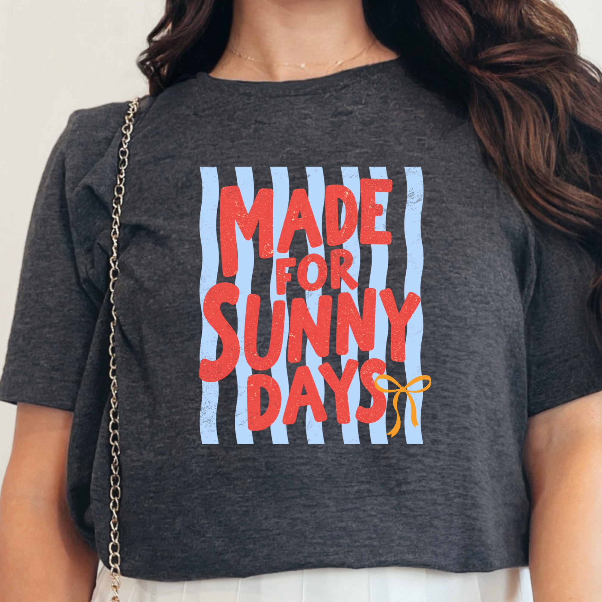 Made for Sunny Days Graphic Tee - Dark Grey Heather Tee