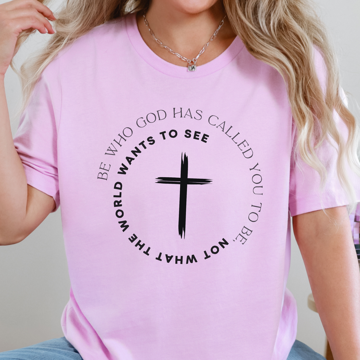 Be Who God has Called You Graphic Tee - Lilac Tee