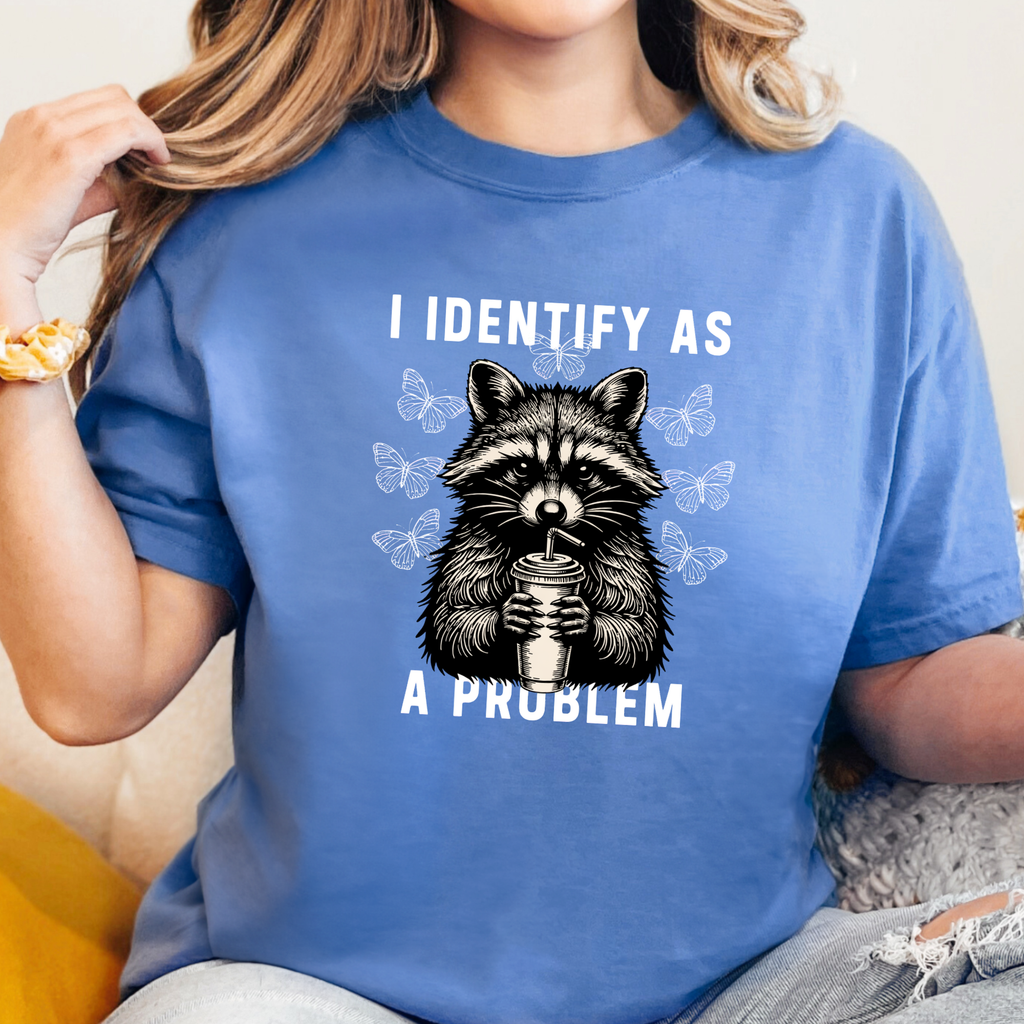 I Identify As A Problem Graphic Tee - Mystic Blue
