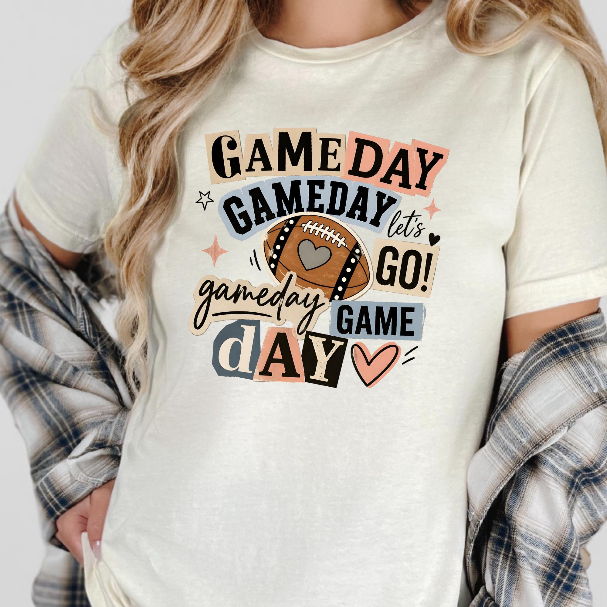 Retro Game Day Graphic Tee - Natural
