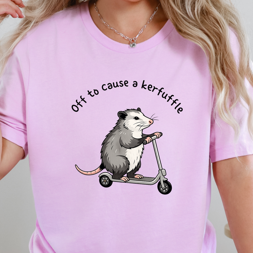 Off to Cause Kerfuffle Graphic Tee - Lilac Tee