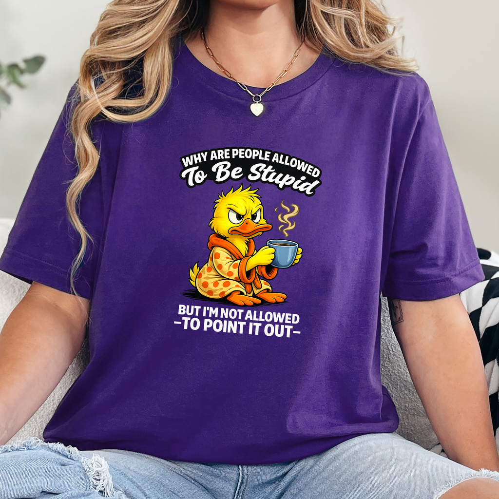 Allowed To Be Stupid Graphic Tee - Team Purple Tee