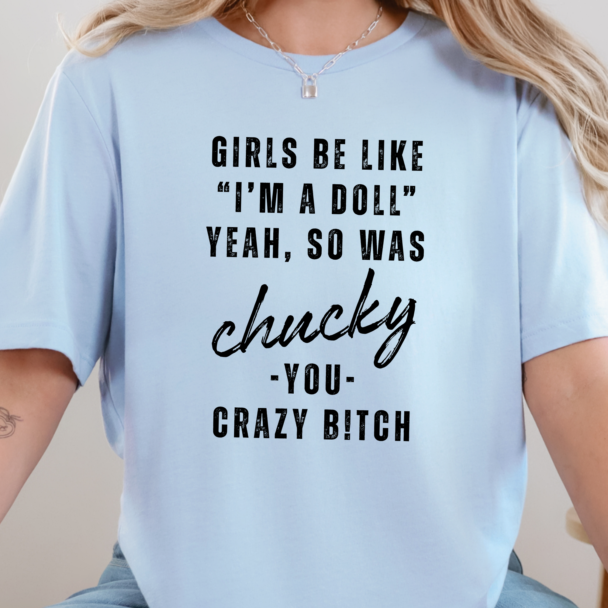 I'm A Doll Graphic Tee - Baby Blue