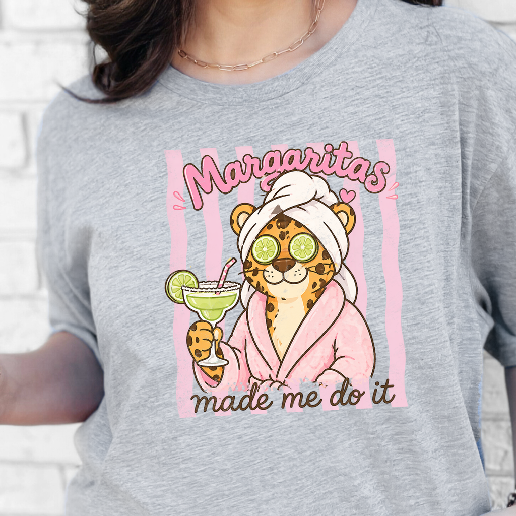 Margaritas Made Me Graphic Tee - Grey Tee