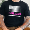 Patriotic Girl Dad Graphic Tee - Black