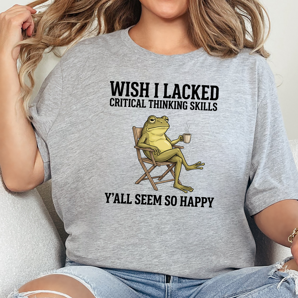 Critical Thinking Skills Graphic Tee - Grey