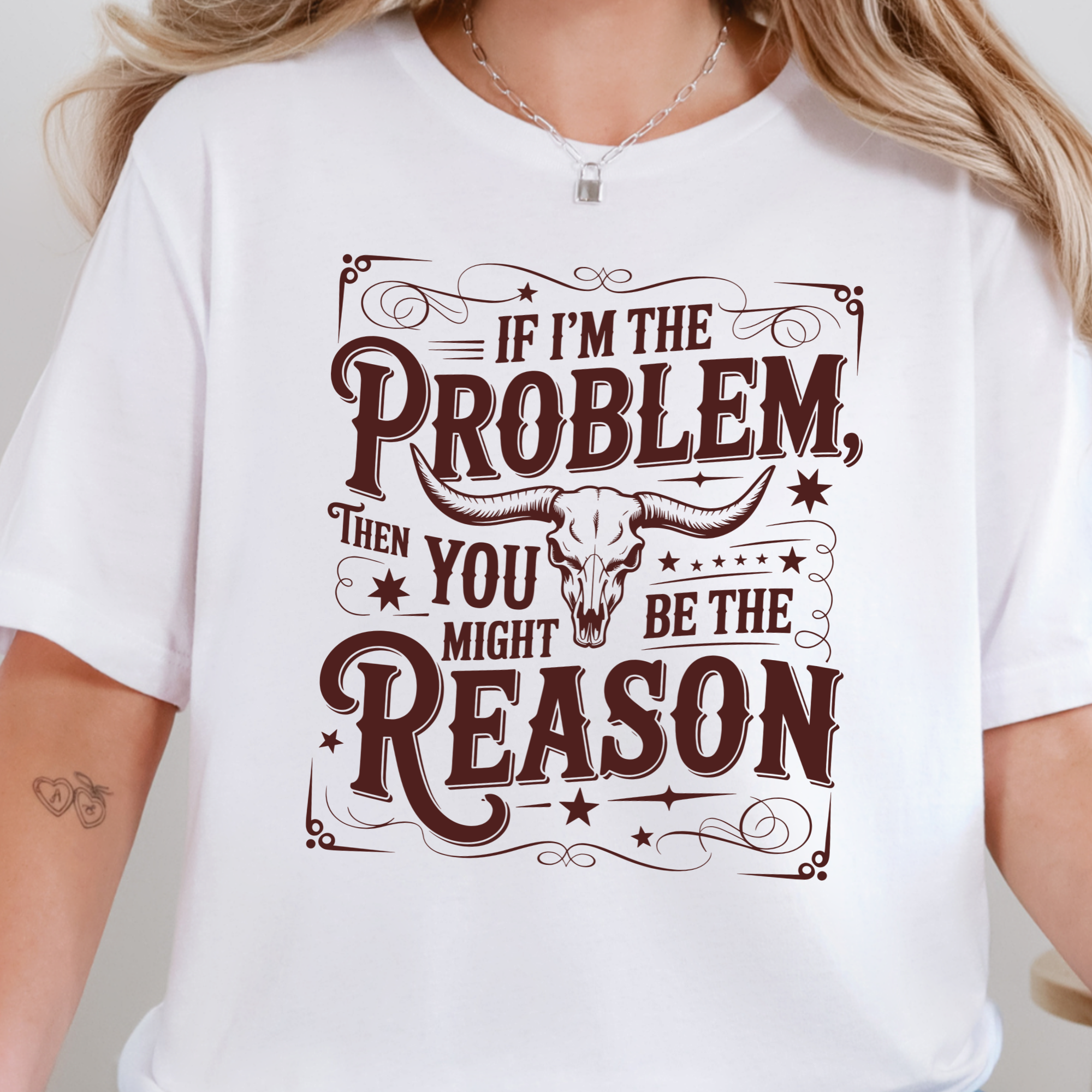 If I'm The Problem Graphic Tee - White