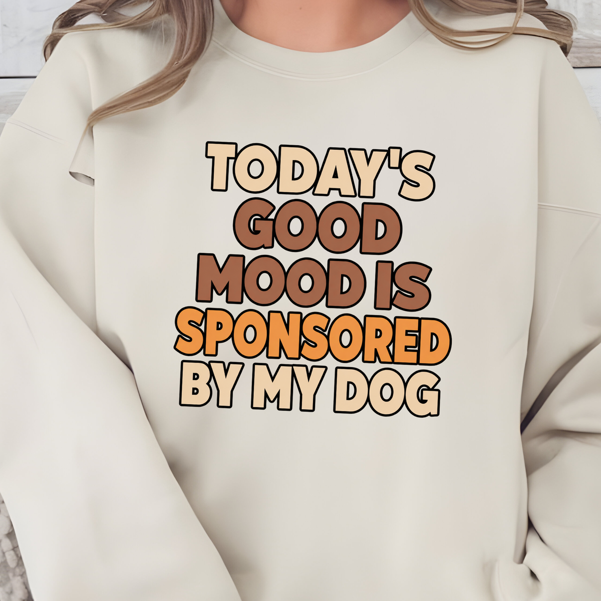 Sponsored By My Dog Graphic Sweatshirt - Sand