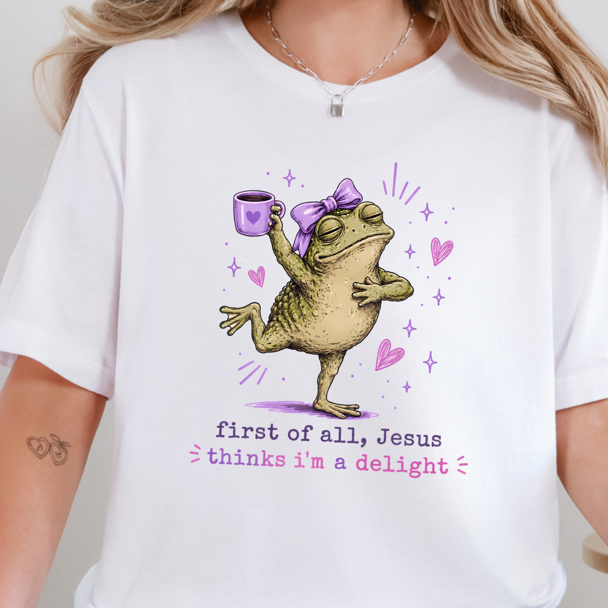 Jesus Thinks I'm a Delight Graphic Tee - White