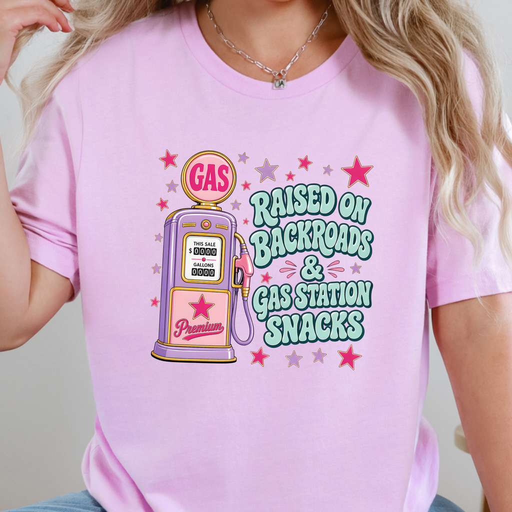 Raised on Backroads Graphic Tee - Lilac