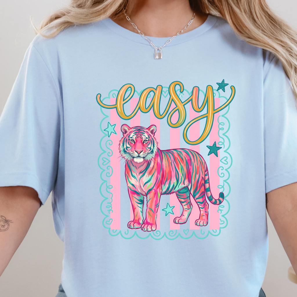Easy Tiger Graphic Tee - Baby Blue Tee