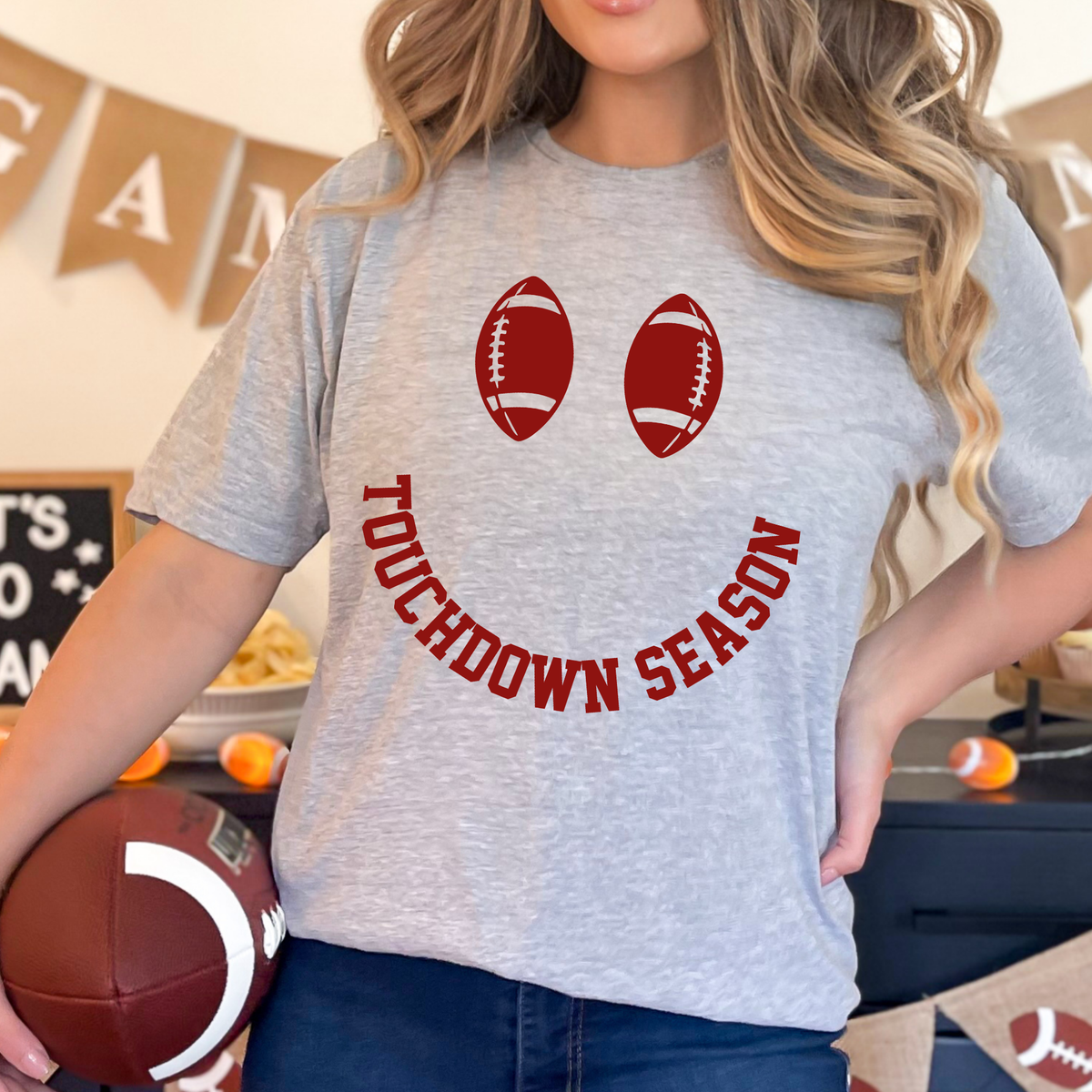 Touchdown Season Graphic Tee - Grey