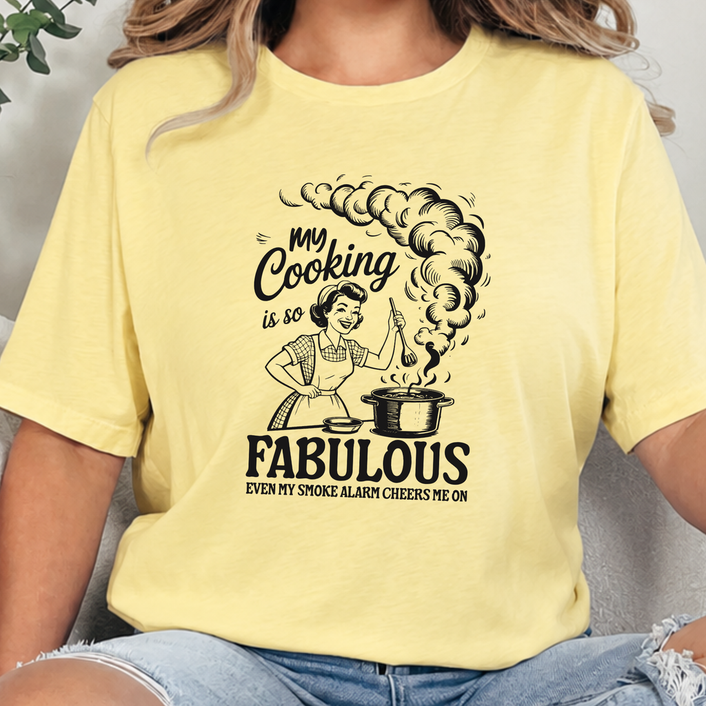 Vintage My Cooking Graphic Tee - Heather French Vanilla