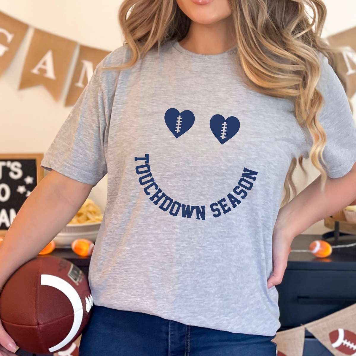 Touchdown Season Graphic Tee - Grey