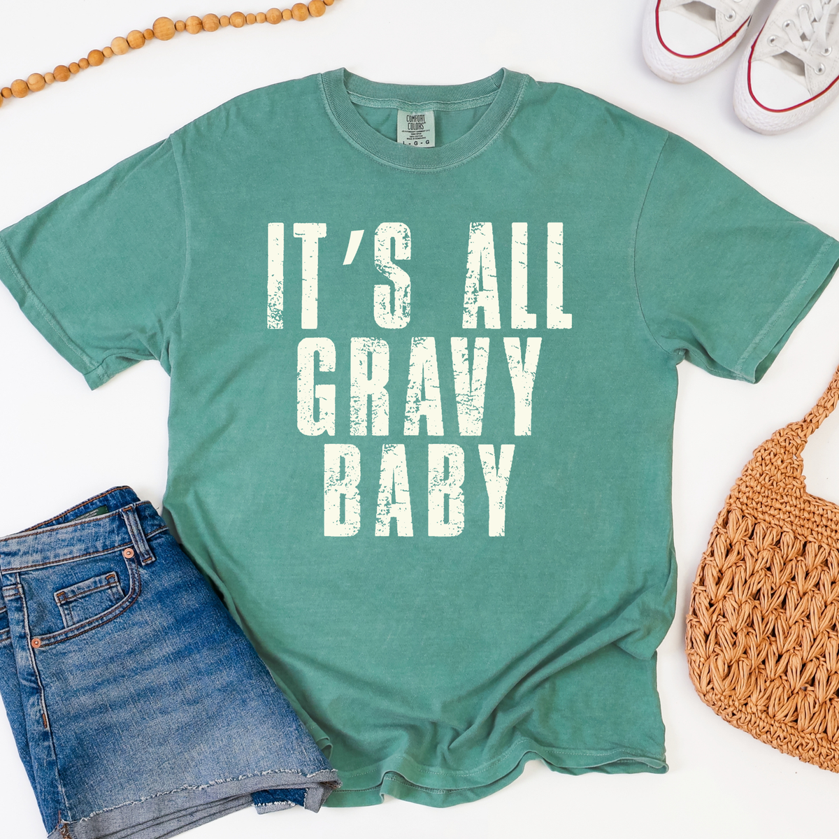Thanksgiving Funny Bundle Graphic Tee - Light Green