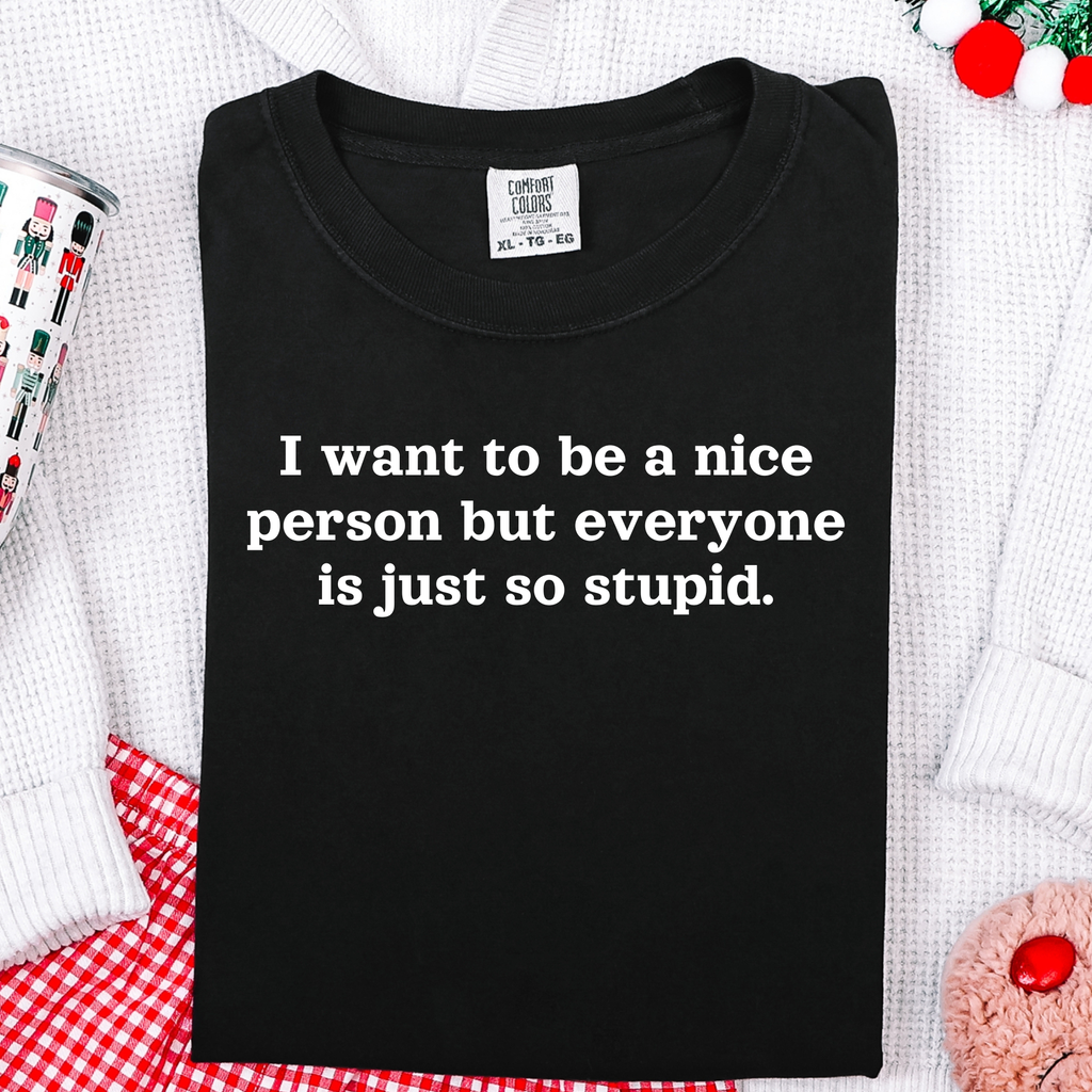 Sarcastic Sayings Collection Graphic Tee - Black