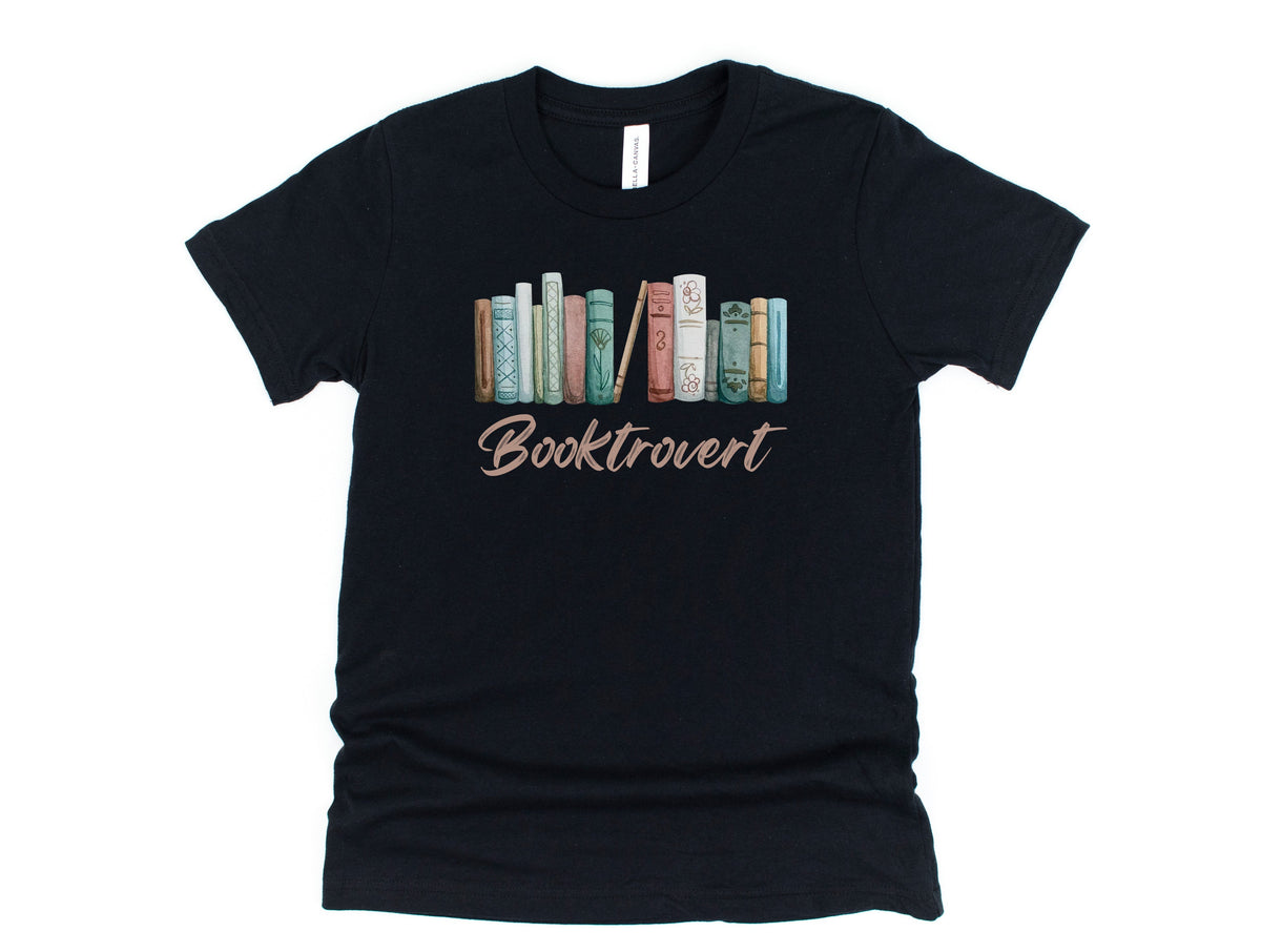 Booktrovert Graphic Tee - Black Tee