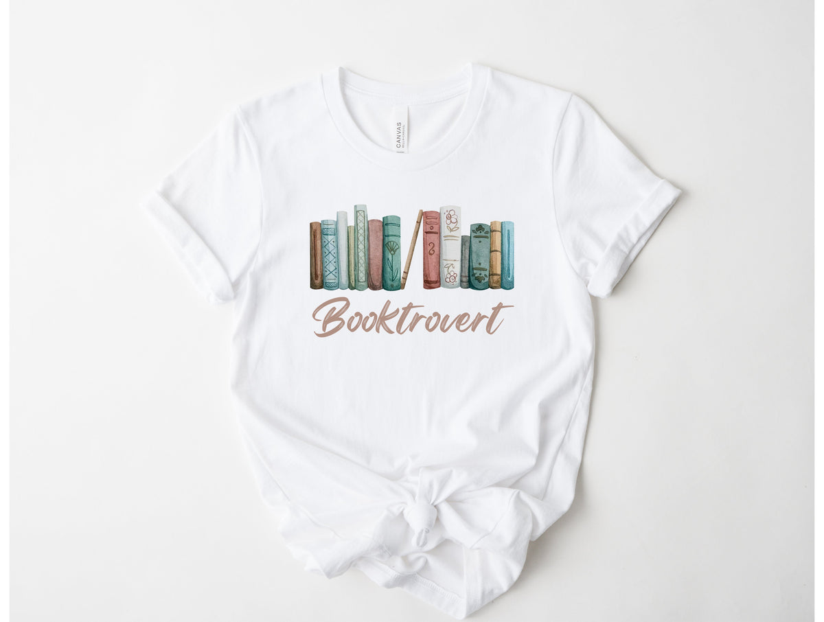 Booktrovert Graphic Tee - White Tee