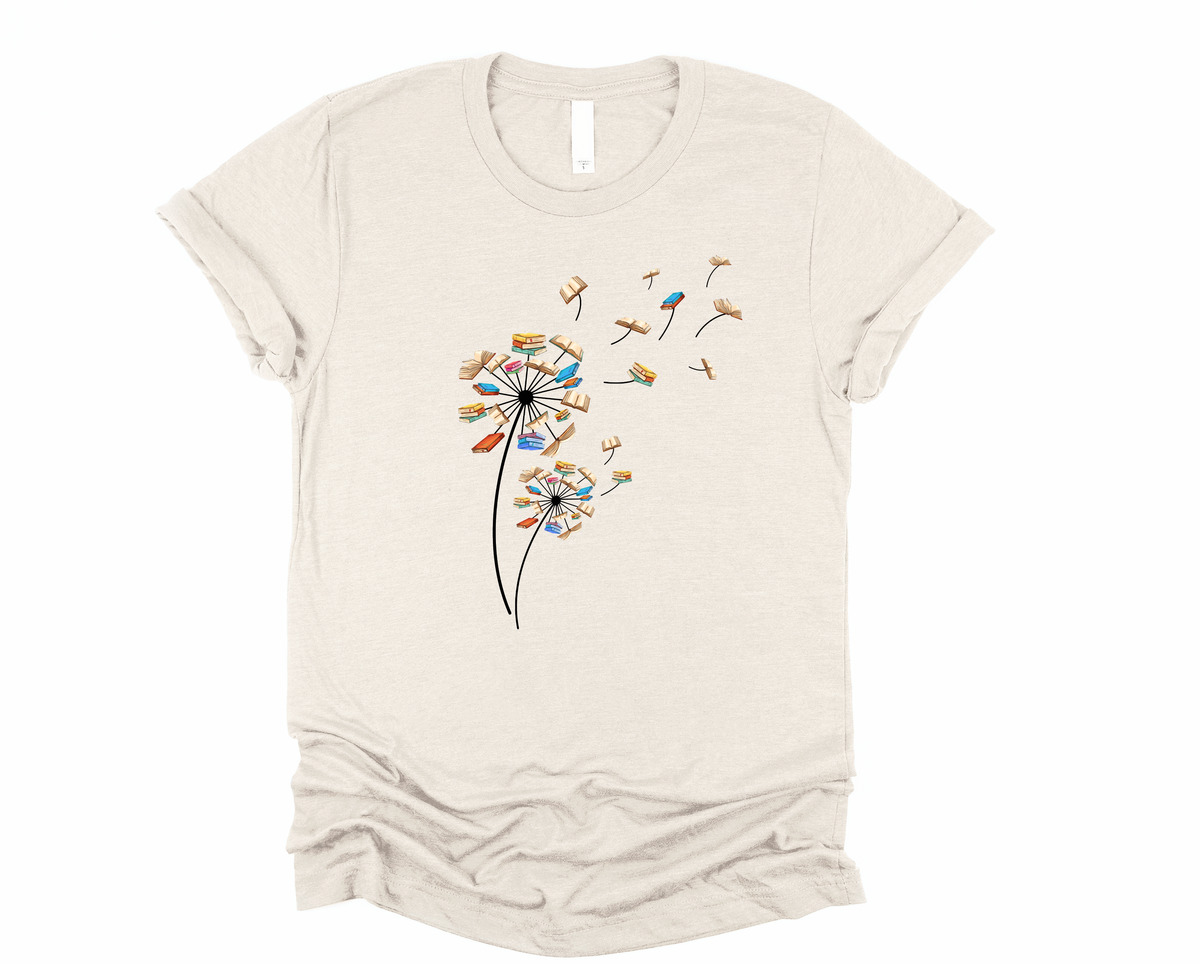 Book Wishes Graphic Tee - Heather Sand