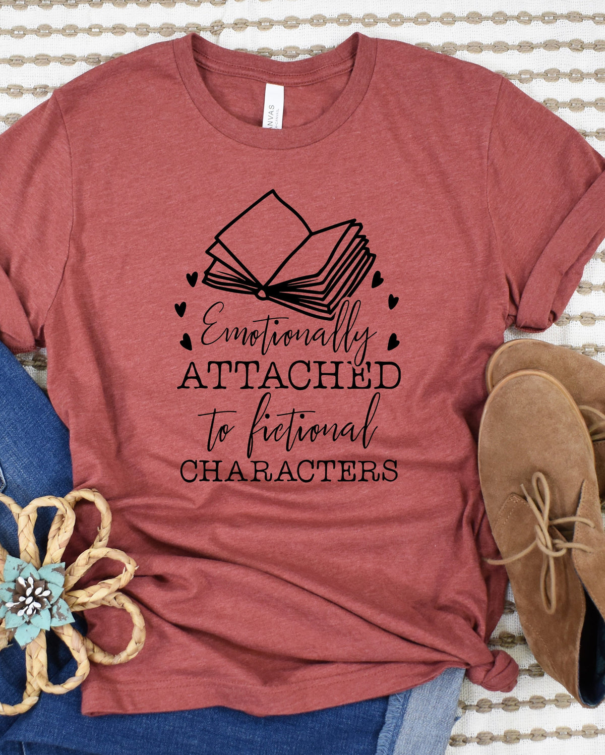 Emotionally Attached Graphic Tee - Heather Clay