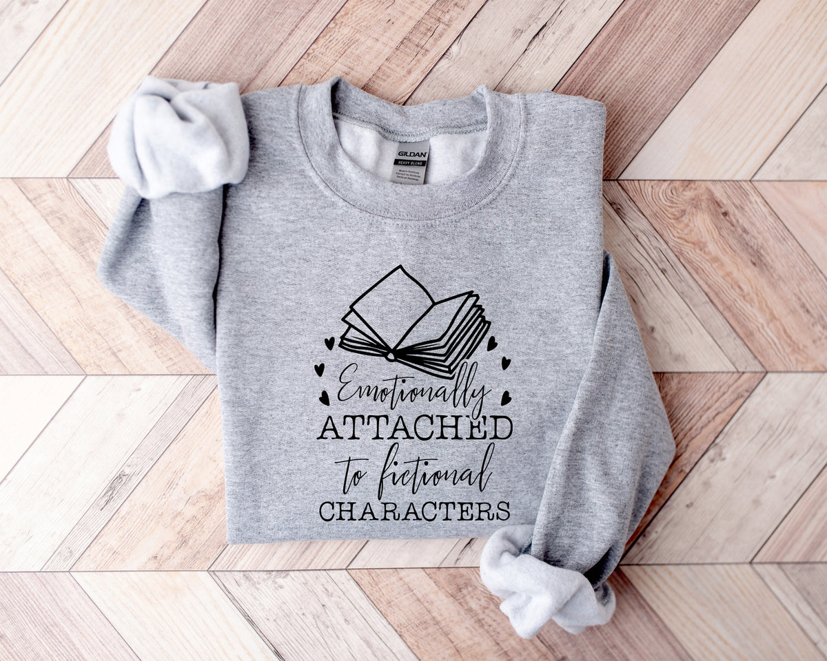 Emotionally Attached Graphic Tee - Grey Sweatshirt